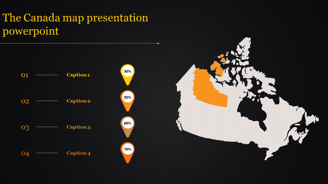 Canada Map PPT Template and Google Slides